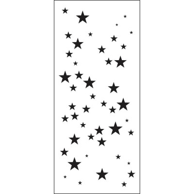 TCW - Stencil modèle "Slimline Star Sparkle" 4" X 9"